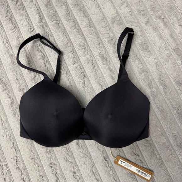 NWT SKIMS Ultimate Collection Push Up Plunge Nipple Bra Onyx - Picture 2 of 6